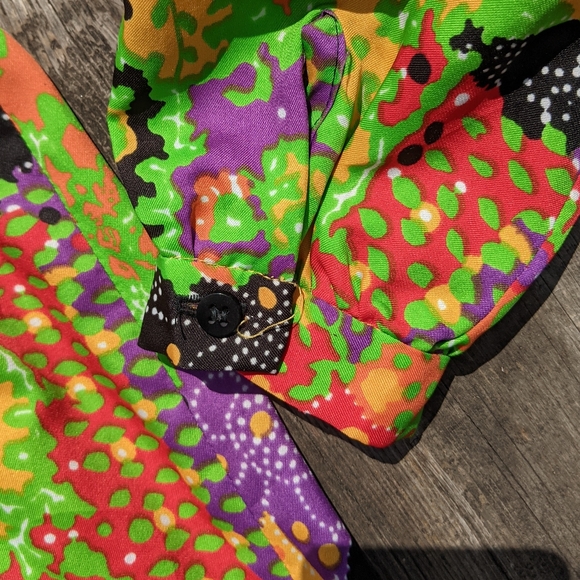 Vintage John Meyer abstract lightweight psychedelic fit n flare mini gogo dress - Picture 3 of 10